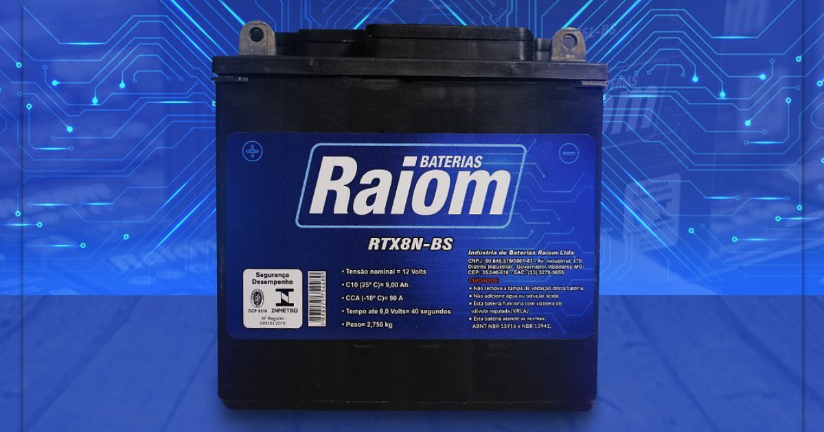 Energia de alto padrão para duas rodas: conheça as Baterias Raiom e seu mix completo na Região Norte